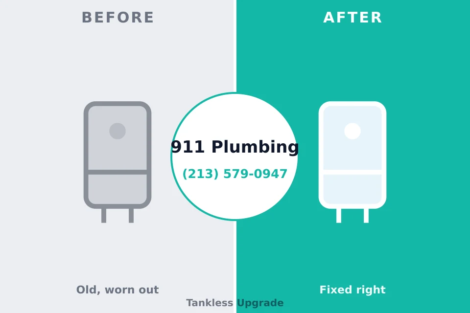Before and after: plumbing repair Watertown, NY